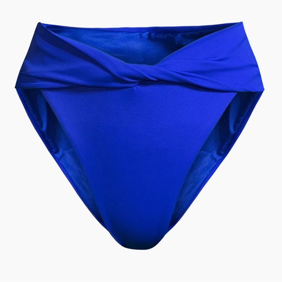 Agua Bendita Lily High-Rise Bikini Bottoms in Blue 110$ - Picture 4 of 10
